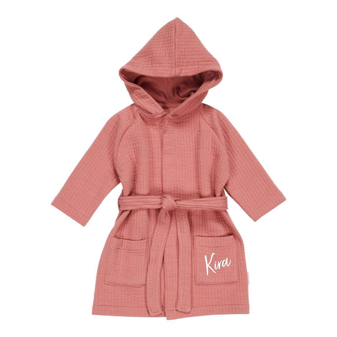 Bademantel Pure Pink Blush von Little Dutch – Namenspersonalisierung