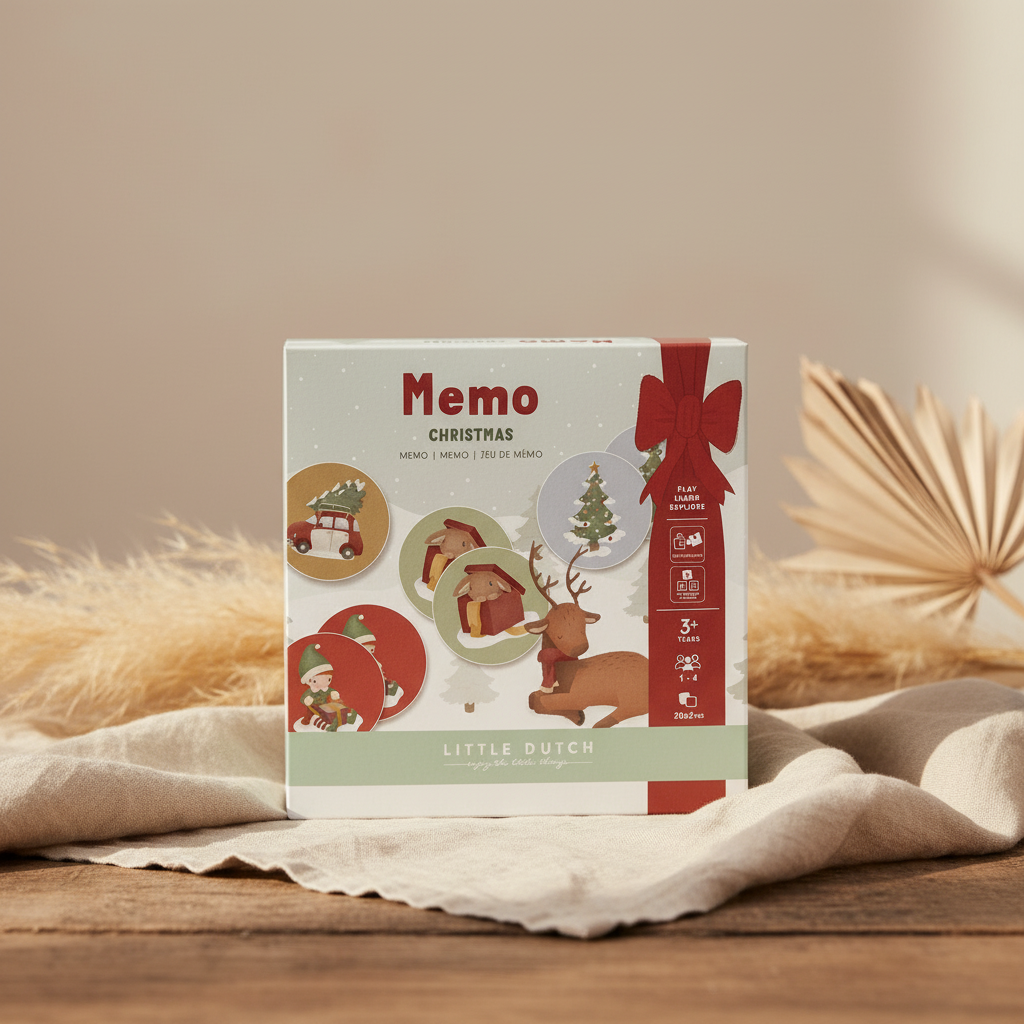 Little Dutch Gedächtnisspiel X-MAS mit runden Weihnachtskarten