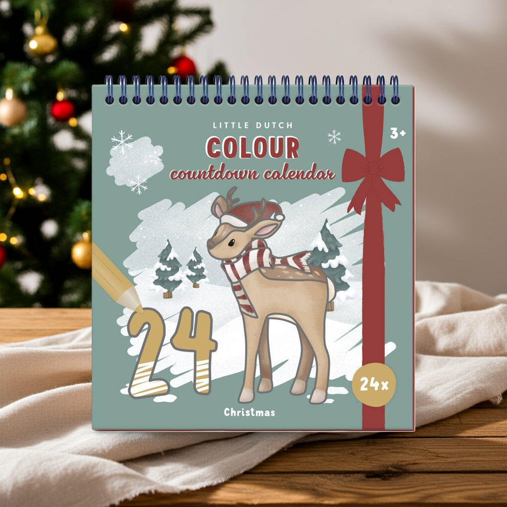 Mal-Adventskalender aus Papier mit 24 Ausmalmotiven für die Vorweihnachtszeit