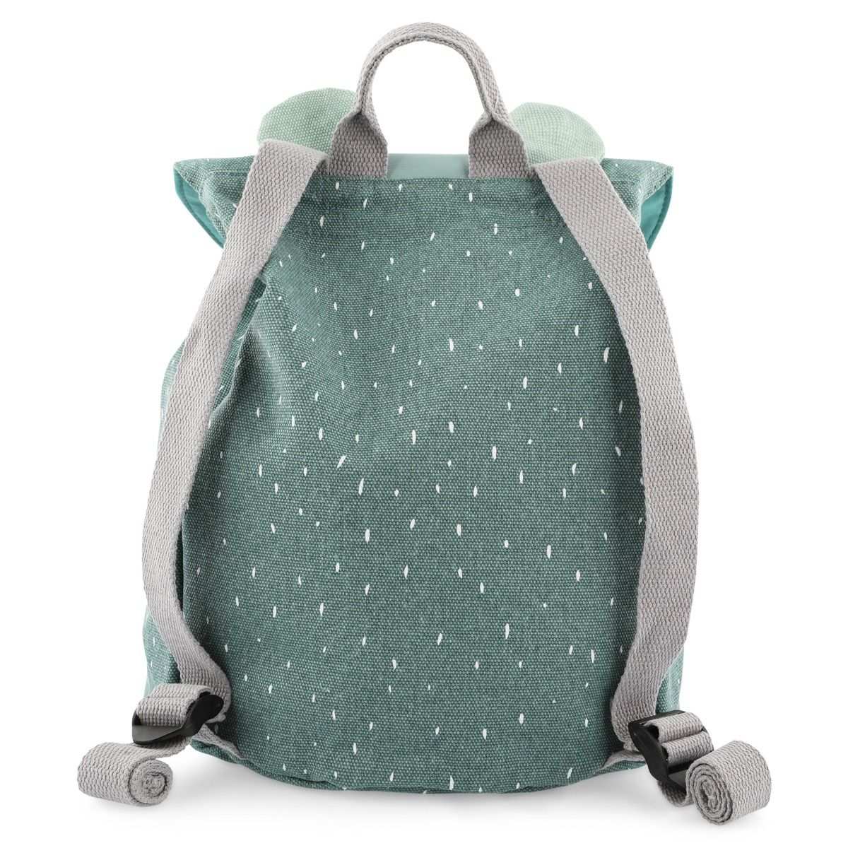 Grüner Trixie Mini-Rucksack Herr Nilpferd – Detailansicht des kompakten Kinder-Rucksacks mit verstellbaren Schultergurten