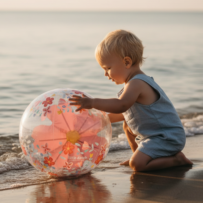 Strandball Kinder Pink Flowers Ø 50 cm