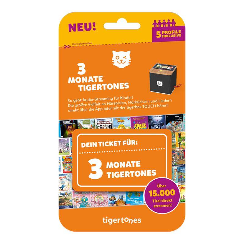 Tigertones Family Tigerticket 3 Monate für bis zu 5 Profile