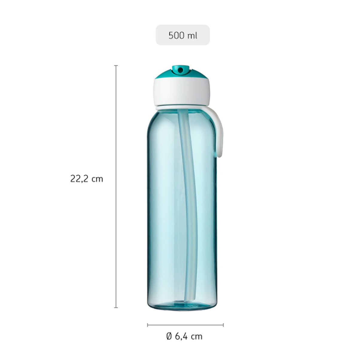Trinkflasche Flip-up Türkis 500 ml | Mepal
