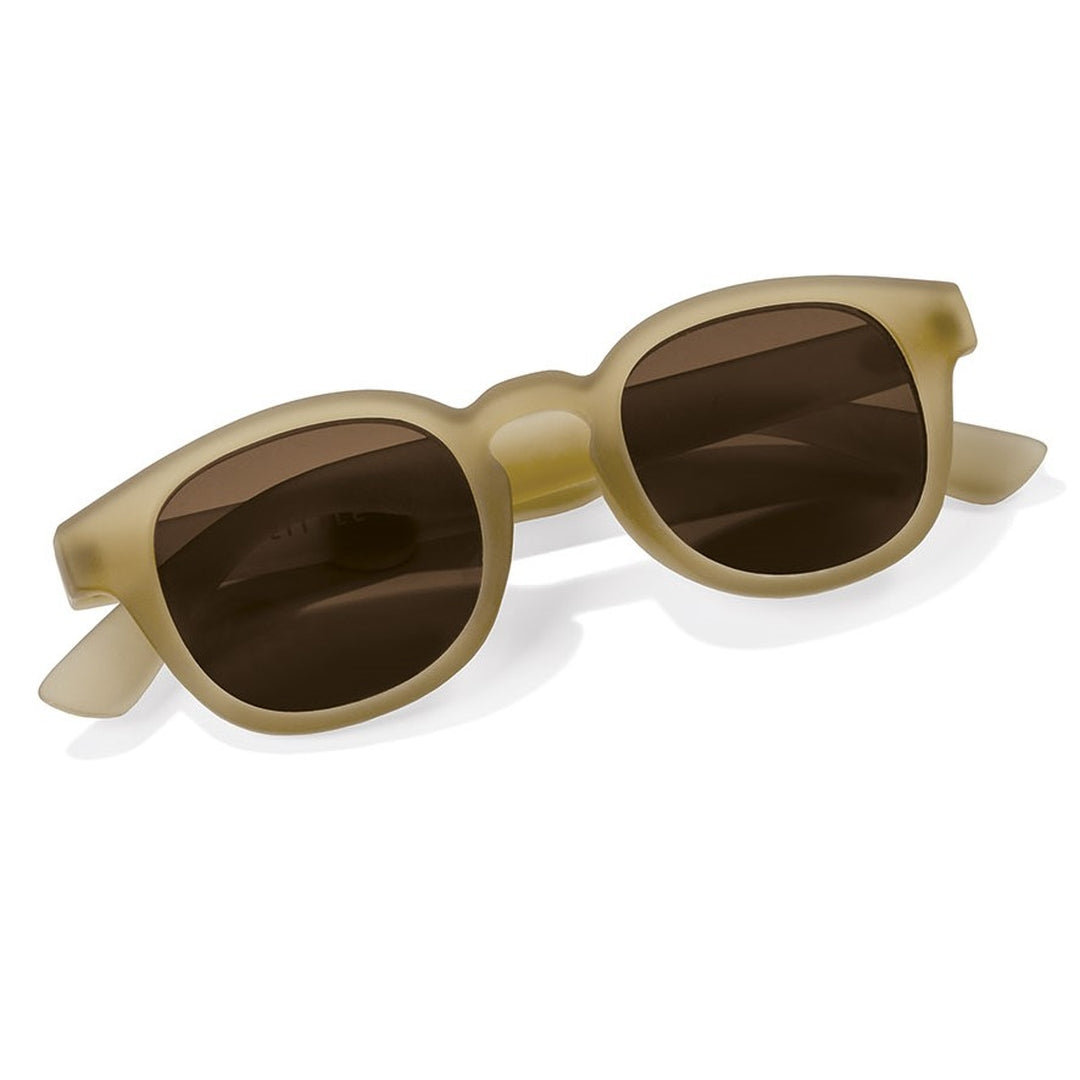 Braune Kindersonnenbrille Almond mit UV400-Schutz – Frontansicht