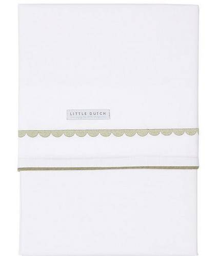 Little Dutch Kinderbettlaken Pure Olive Rounded 110 × 140 cm