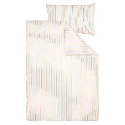 Kinderbettbezug Vintage Sunny Stripes 100 x 140 cm mit Kissenhülle