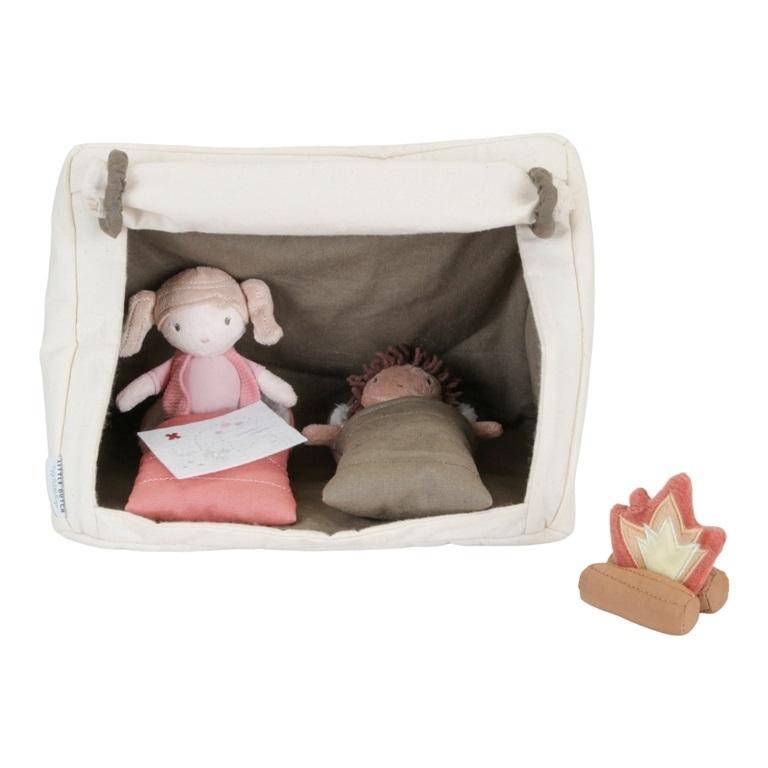 Kuschelpuppen Jake und Anna im Camping-Set – Rollenspiel ab 12 Monaten