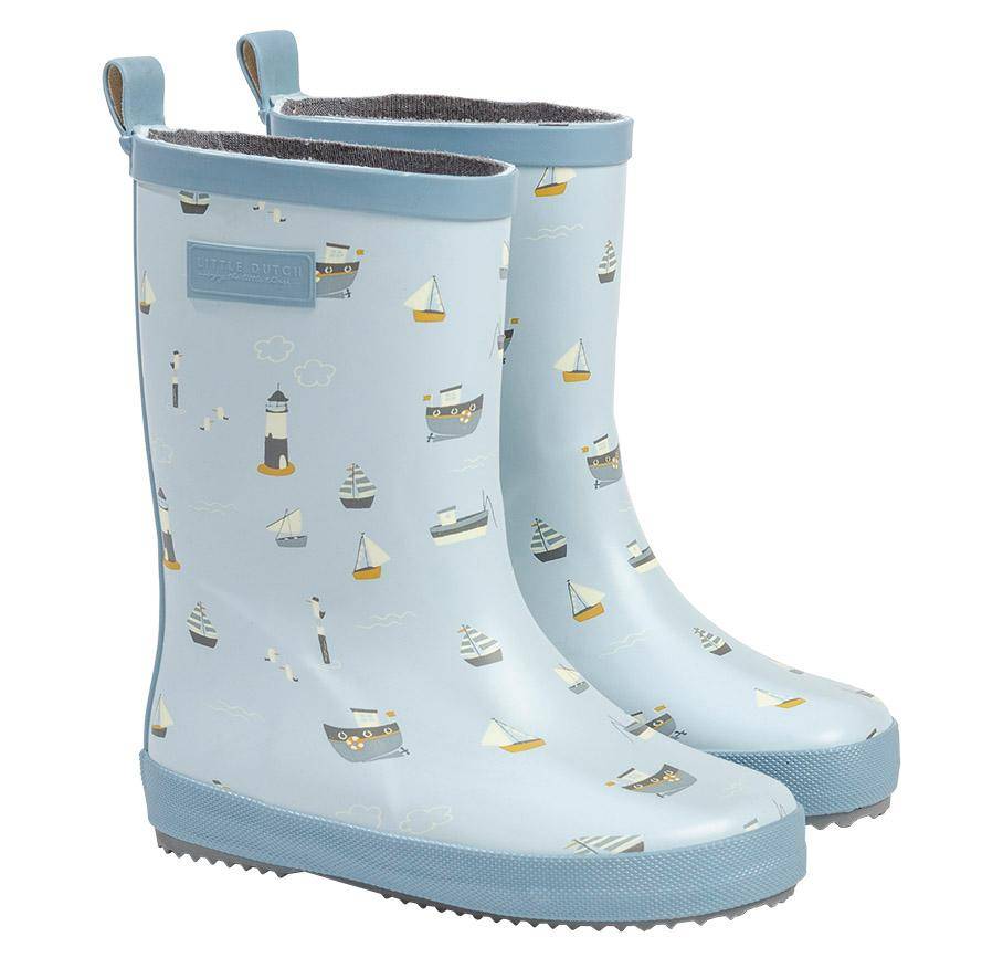Blaue Little Dutch Sailors Bay Gummistiefel für Kinder in Größe 22/23