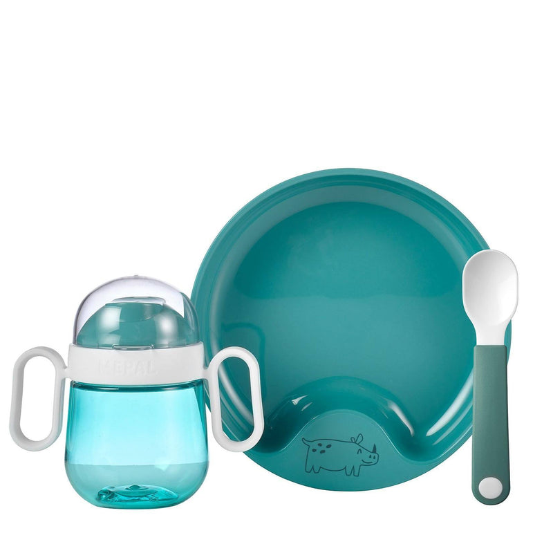 Mepal Mio Babygeschirr-Set Deep Turquoise 3-teilig