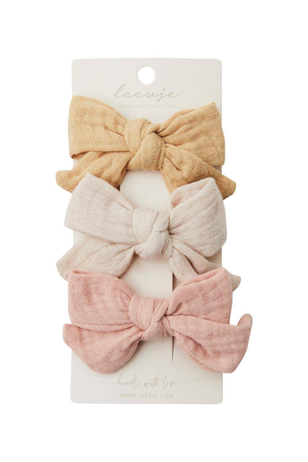 leevje Haarspangen Large Bows Summer im 3er-Set
