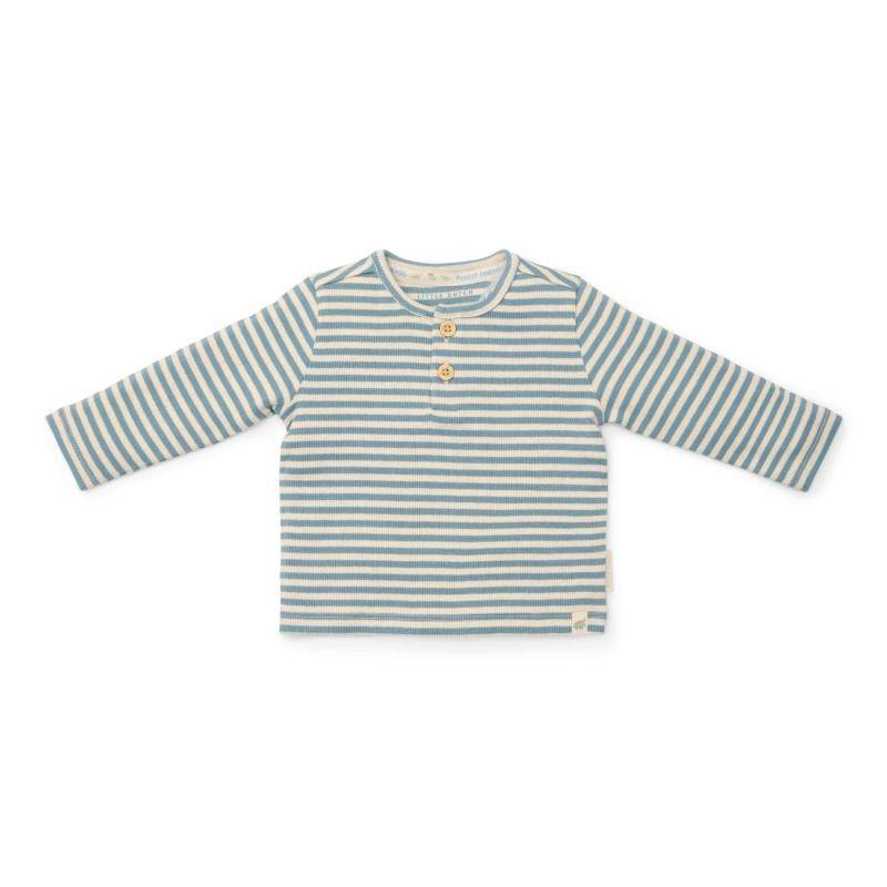 Little Dutch Langarmshirt Stone Blue Stripe – Produktansicht