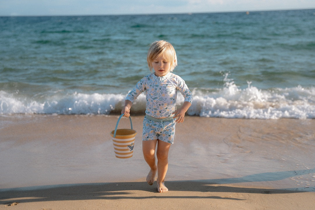 Camiseta de natación de manga larga Seashells multicolor | Little Dutch