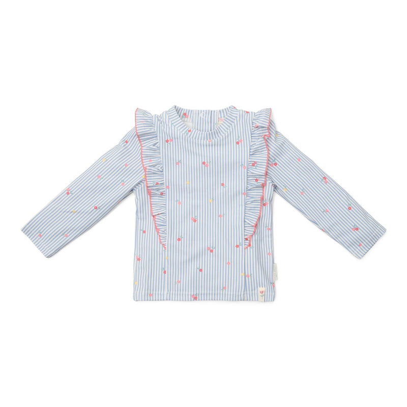 Little Dutch Langarm-Schwimmshirt Sunny Flowers Blue