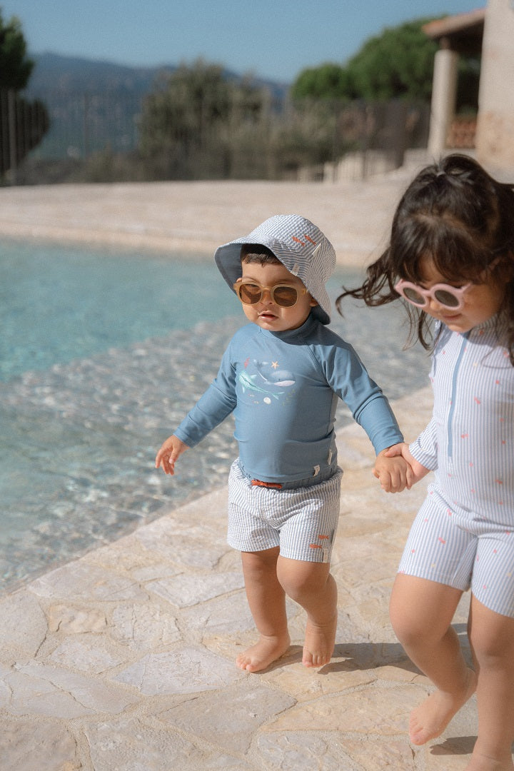 Langärmeliges Schwimmshirt Ocean Blue Größe 86/92