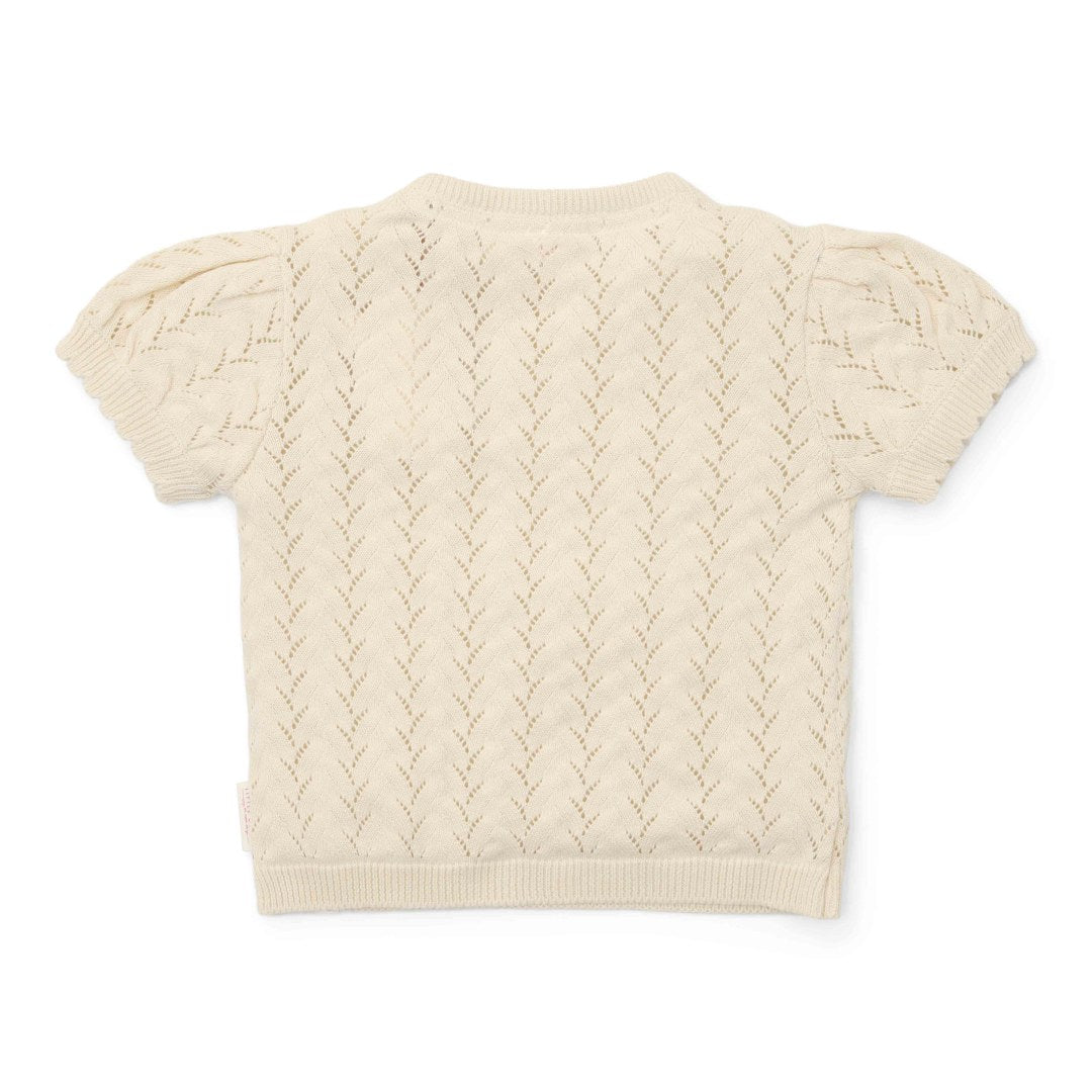 Little Dutch Strickpullover Creme mit kurzen Puffärmeln – weitere Produktansicht