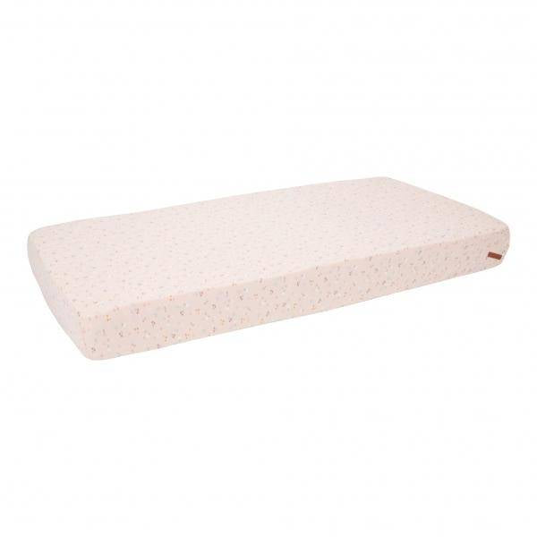 Fitted sheet Little Pink Flowers 60×120 cm | Little Dutch