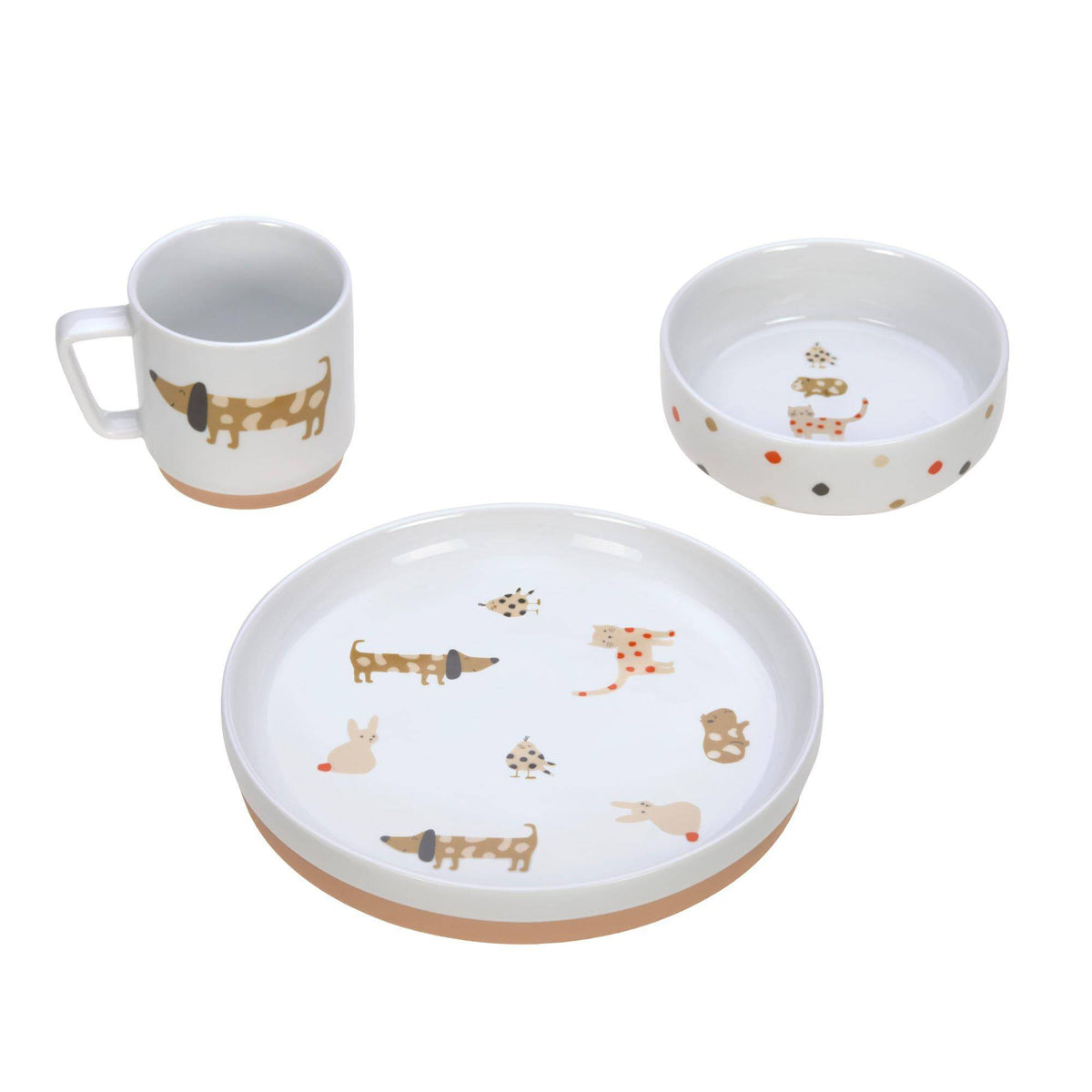 Set de vajilla infantil de porcelana - Little Mateys - Spicy orange | Lässig