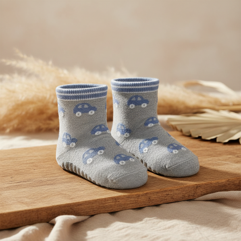 Sterntaler Stoppersocken Fliesen Flitzer AIR Autos – rutschfeste Kindersocken