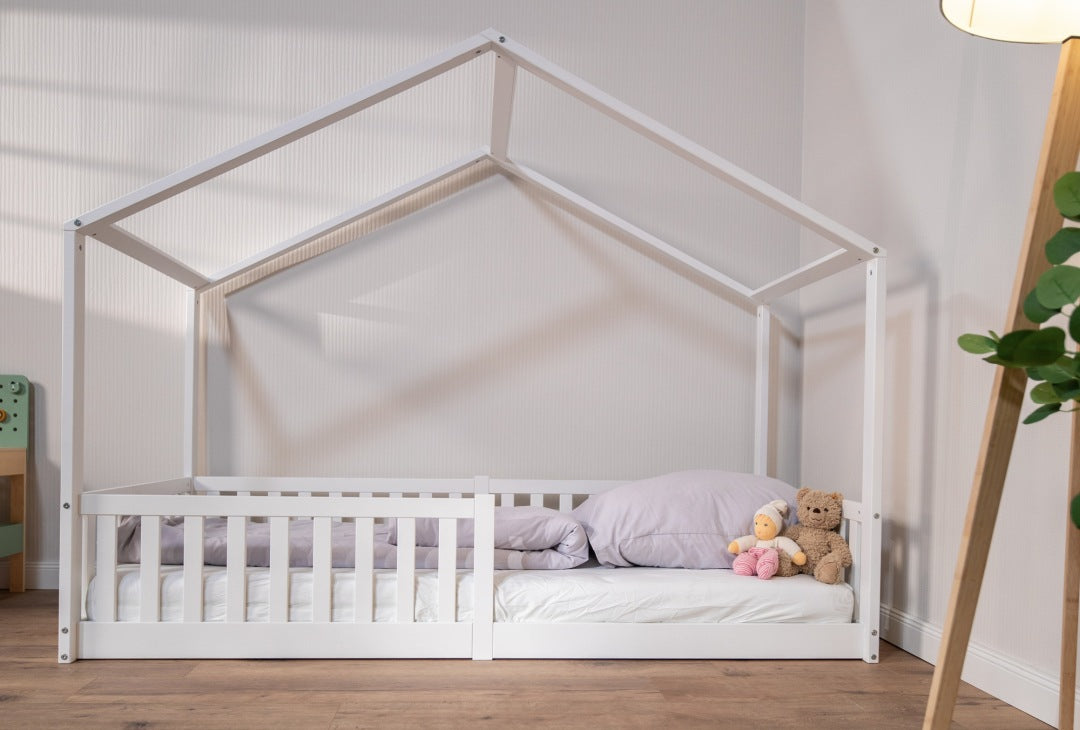 tiSsi ENNO Bodenbett 90 × 200 cm in Weiß – weitere Produktansicht