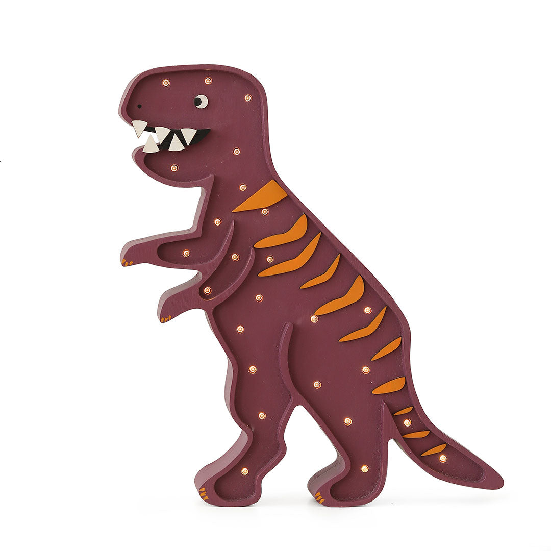 Little Lights Dino T-Rex Lampe Lila Orange