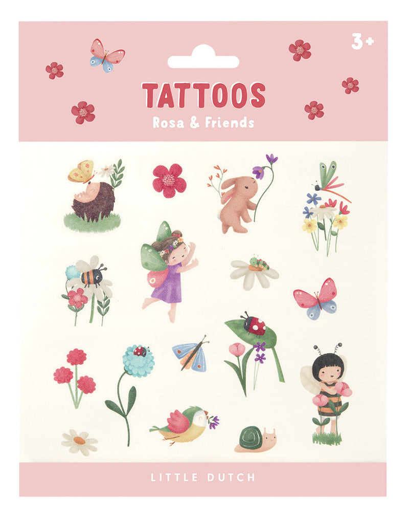 Kinder Tattoos Rosa & Friends von Little Dutch – temporäre Tattoos ab 3 Jahren