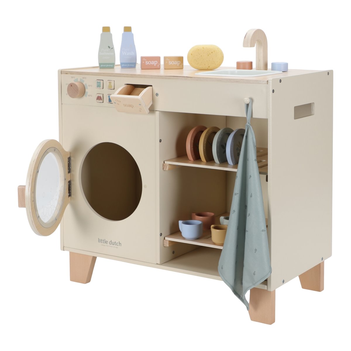 Wasmachine & vaatwasser van hout | Little Dutch