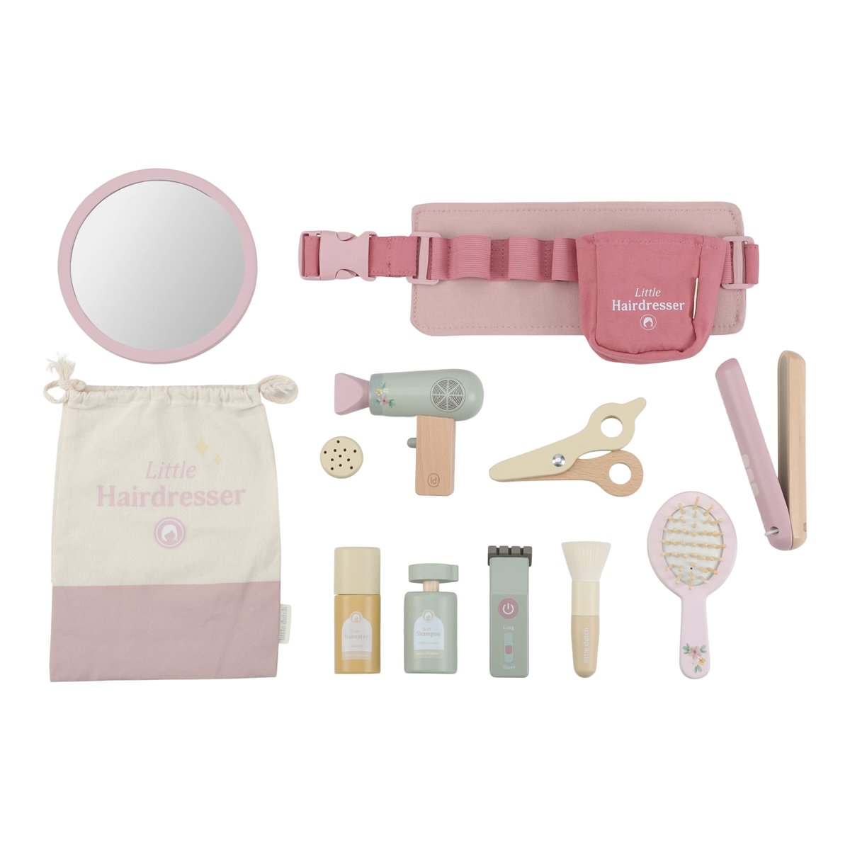 Holz-Friseurset Rosa | Little Dutch