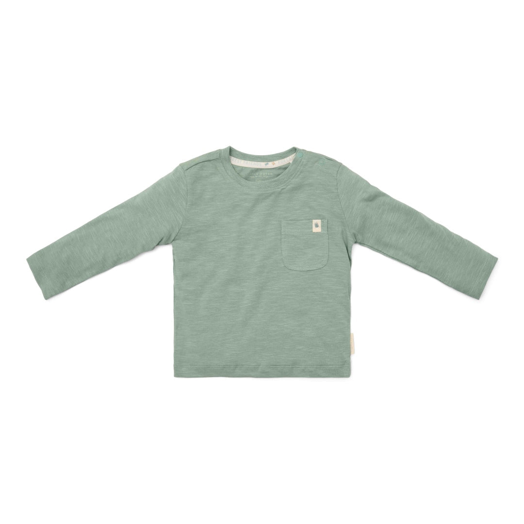 Grünes Little Dutch Langarm-T-Shirt mit Käfermotiv – abweichendes Produktbild zur angebotenen Kurzarm-SKU