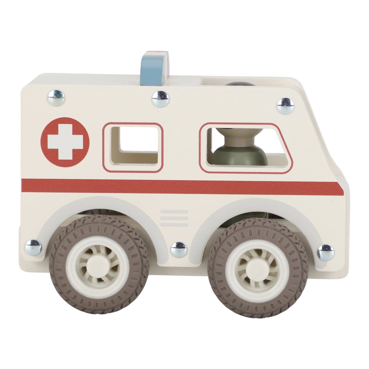 Holz-Spielzeugfahrzeug Krankenwagen von Little Dutch