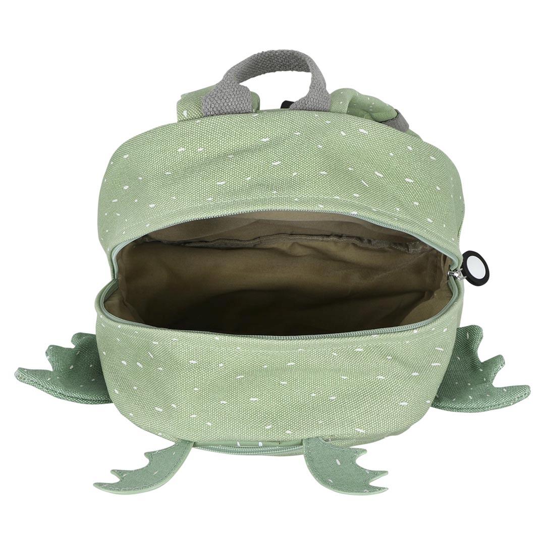Trixie Rucksack Herr Drache – geöffnet mit Blick ins Hauptfach