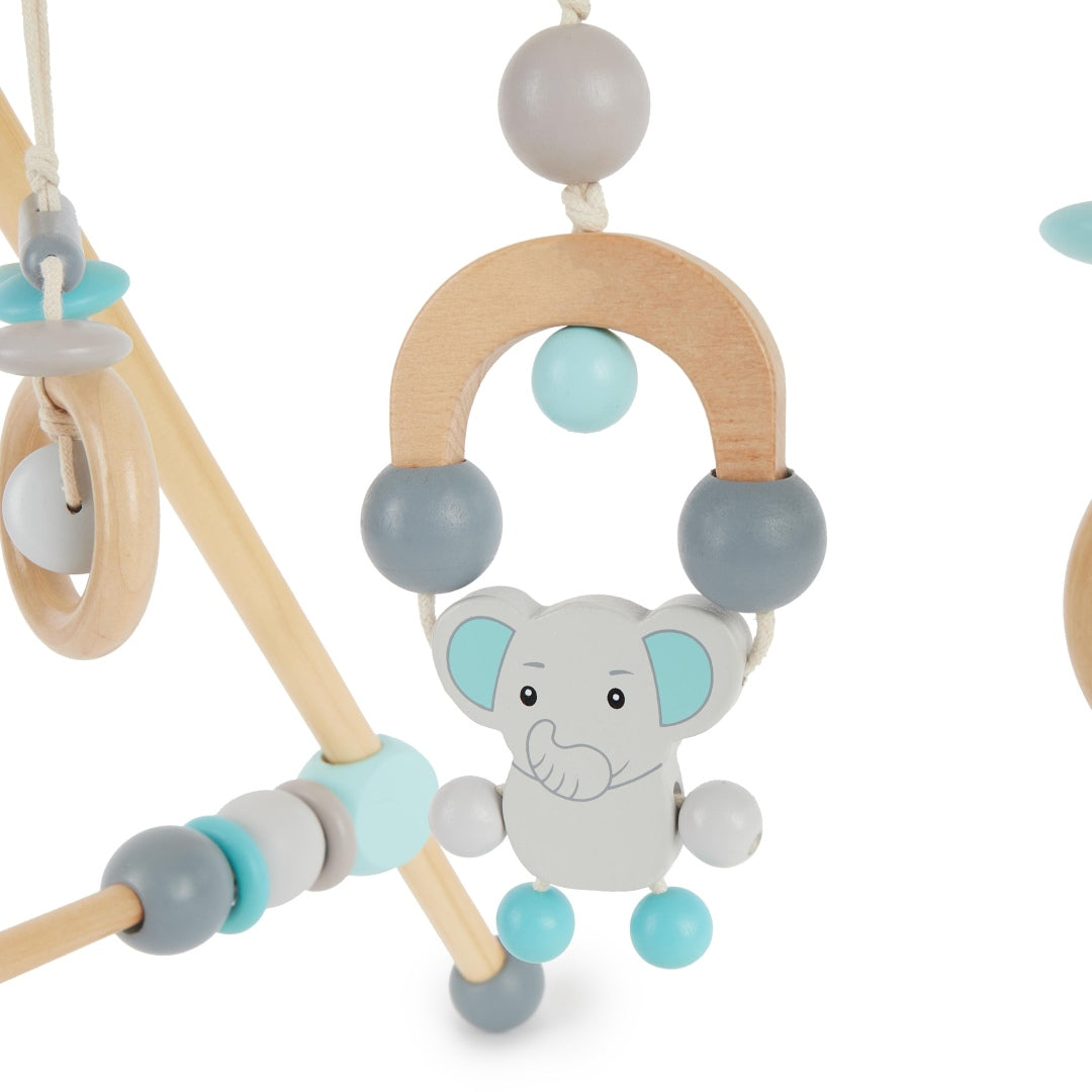 Bieco Spielbogen Elefant mit Holzanhängern und Spielelementen