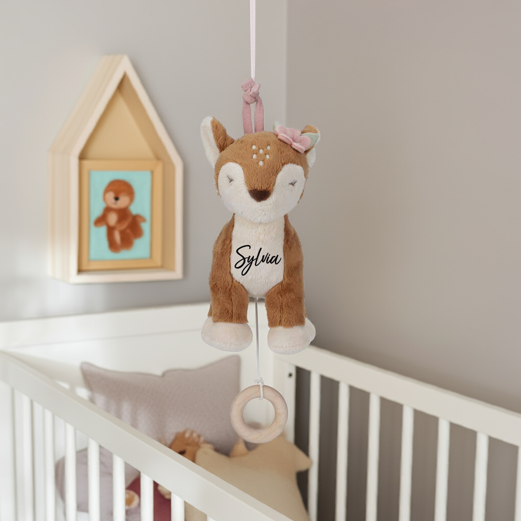 Spieluhr Reh Fairy Garden – weitere Produktansicht der weichen Rehfigur