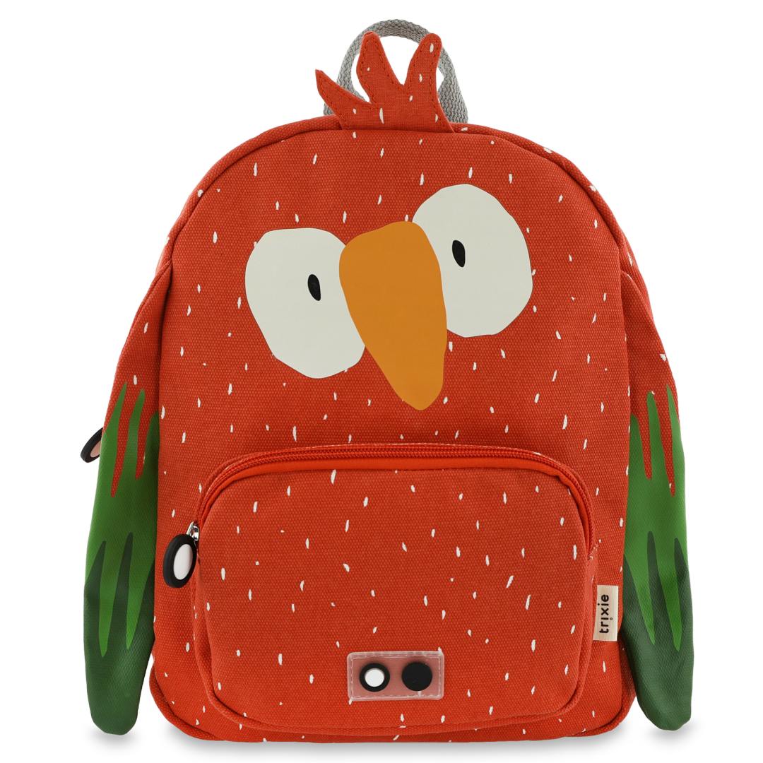 Trixie Rucksack Herr Papagei – Frontansicht mit Papageimotiv
