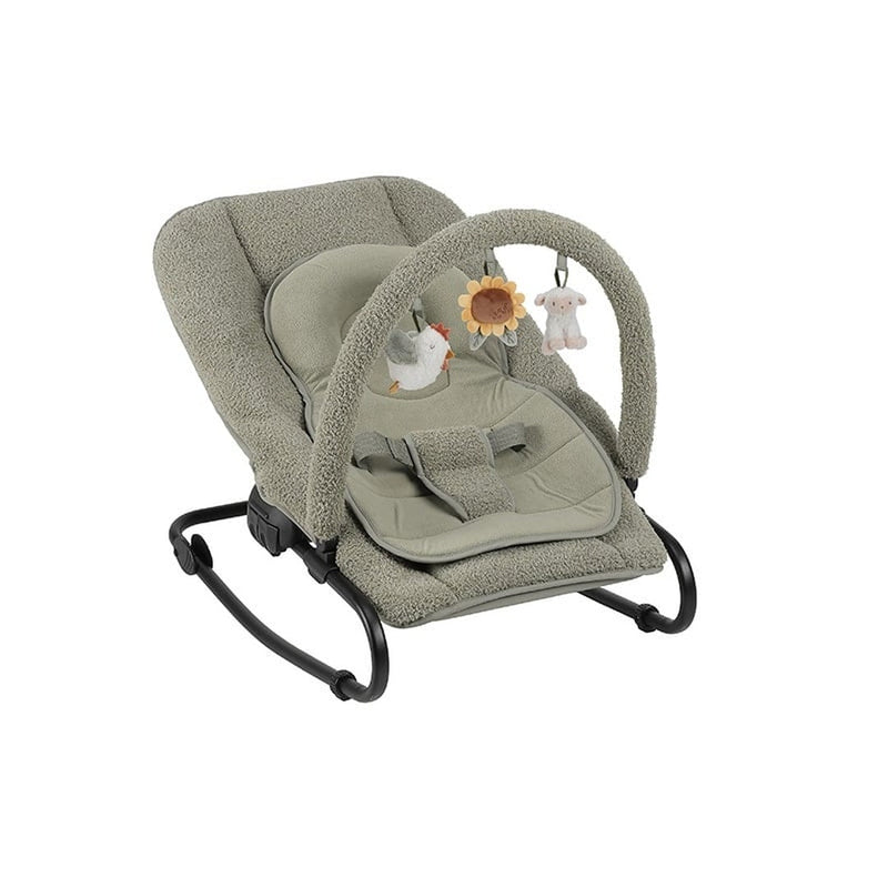 Little Dutch Babywippe Olive mit Spielzeugen