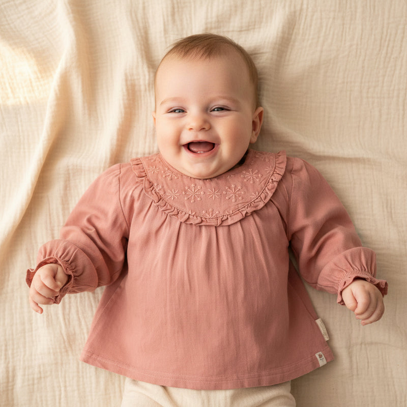 Little Dutch Bluse Warm Rose aus der Little Farm Kollektion