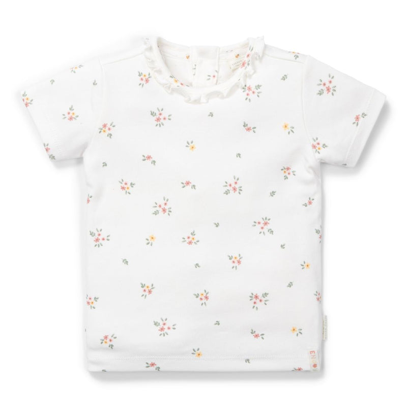 Camiseta de manga corta Little Dutch White Meadows
