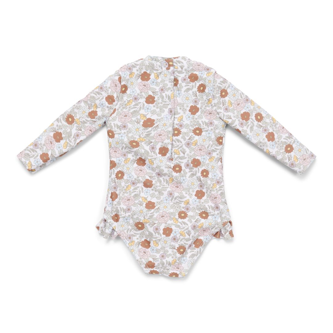 Langarm-Badeanzug Vintage Little Flowers von Little Dutch – weitere Produktansicht