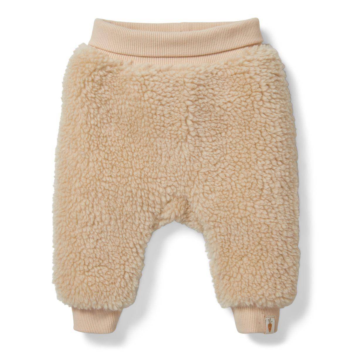 Little Dutch Teddy-Hose in Sand mit weicher Teddy-Außenseite und Jersey-Innenseite