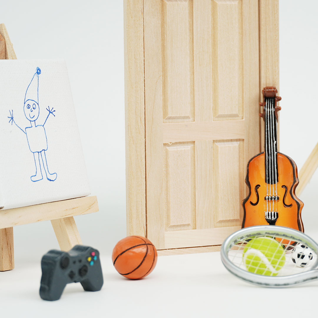 Wichtel-Zubehör Set mit Sport-, Musik- und Lernaccessoires