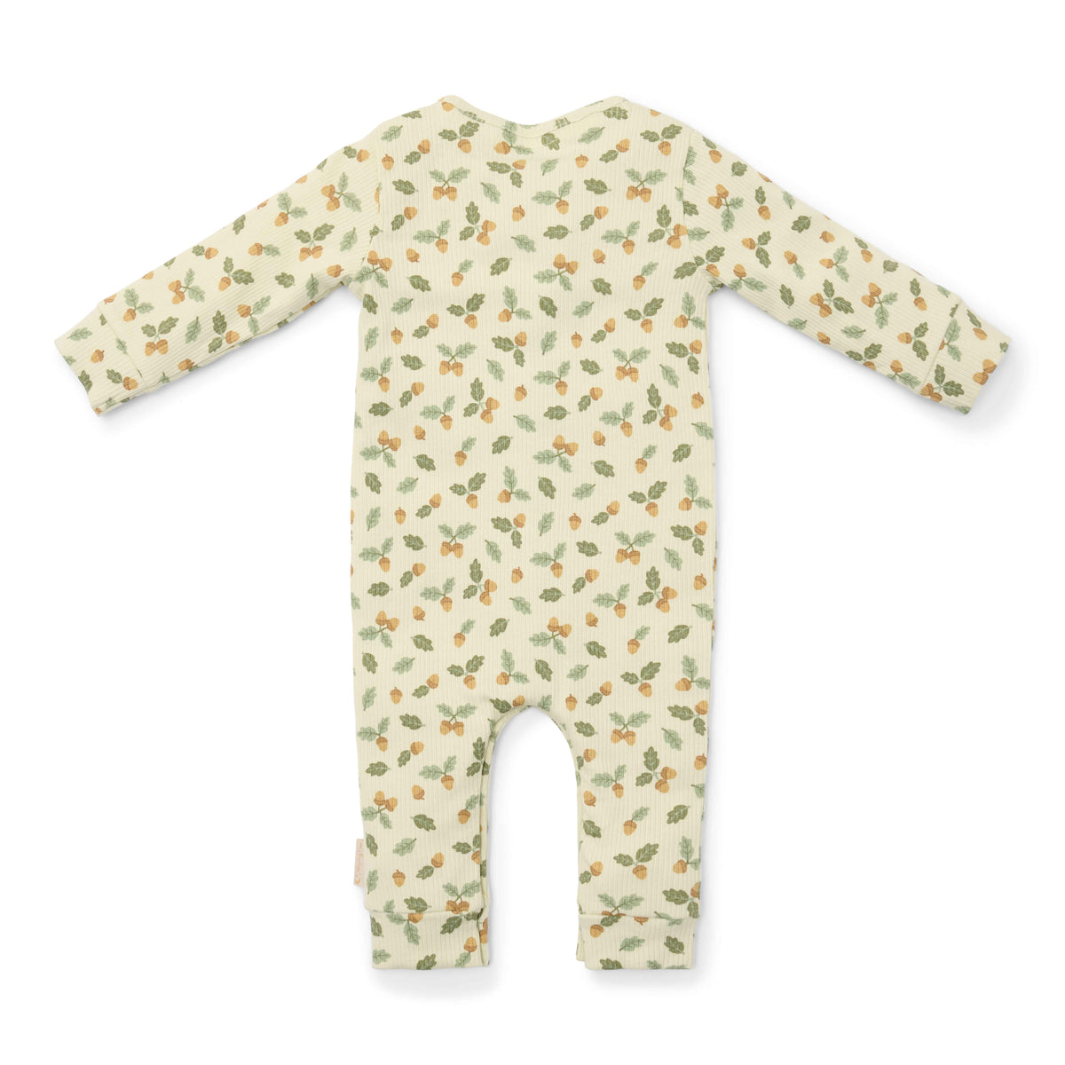 Gerippter Baby-Pyjama Acorns & Leaves in Größe 50/56