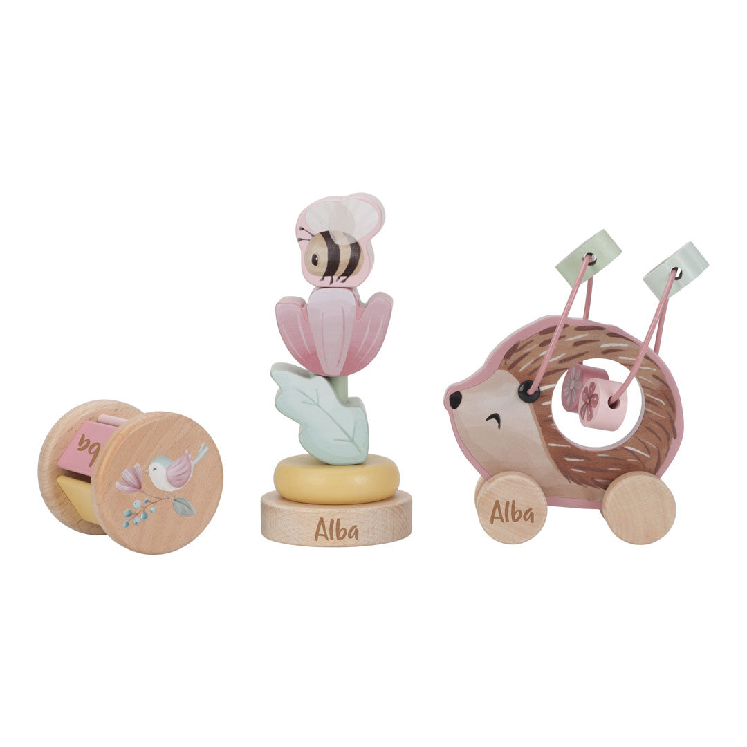 Personalisiertes Little Dutch Holz-Geschenkset Fairy Garden mit Laser