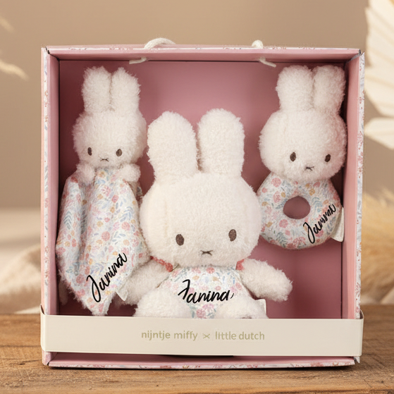 Miffy x Tiamo Baby-Geschenkset Lucky Blossom