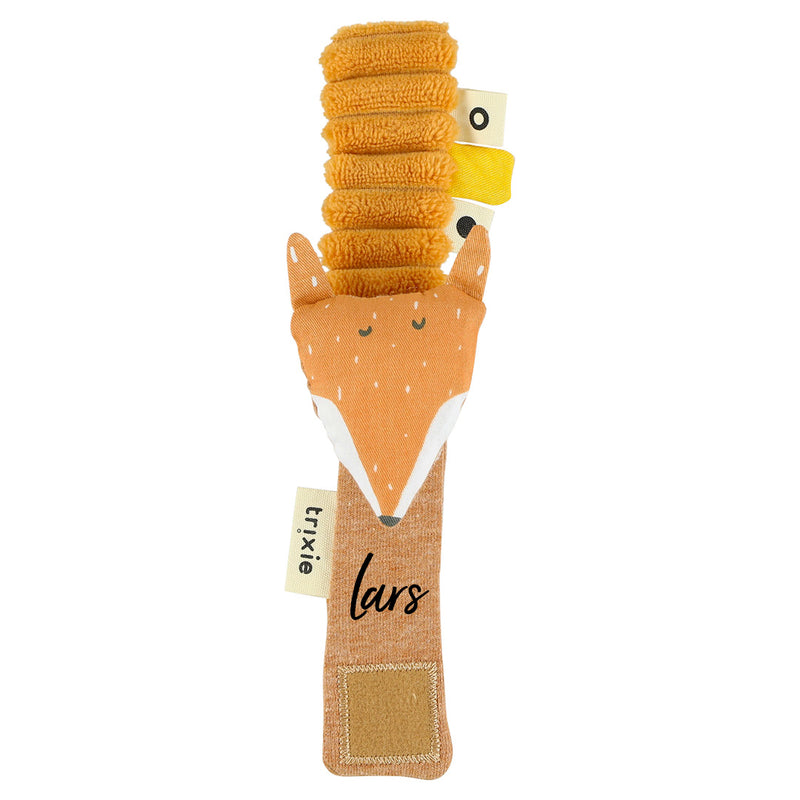 Trixie Handgelenk-Rassel – Herr Fuchs – mit Namen auf dem Armband
