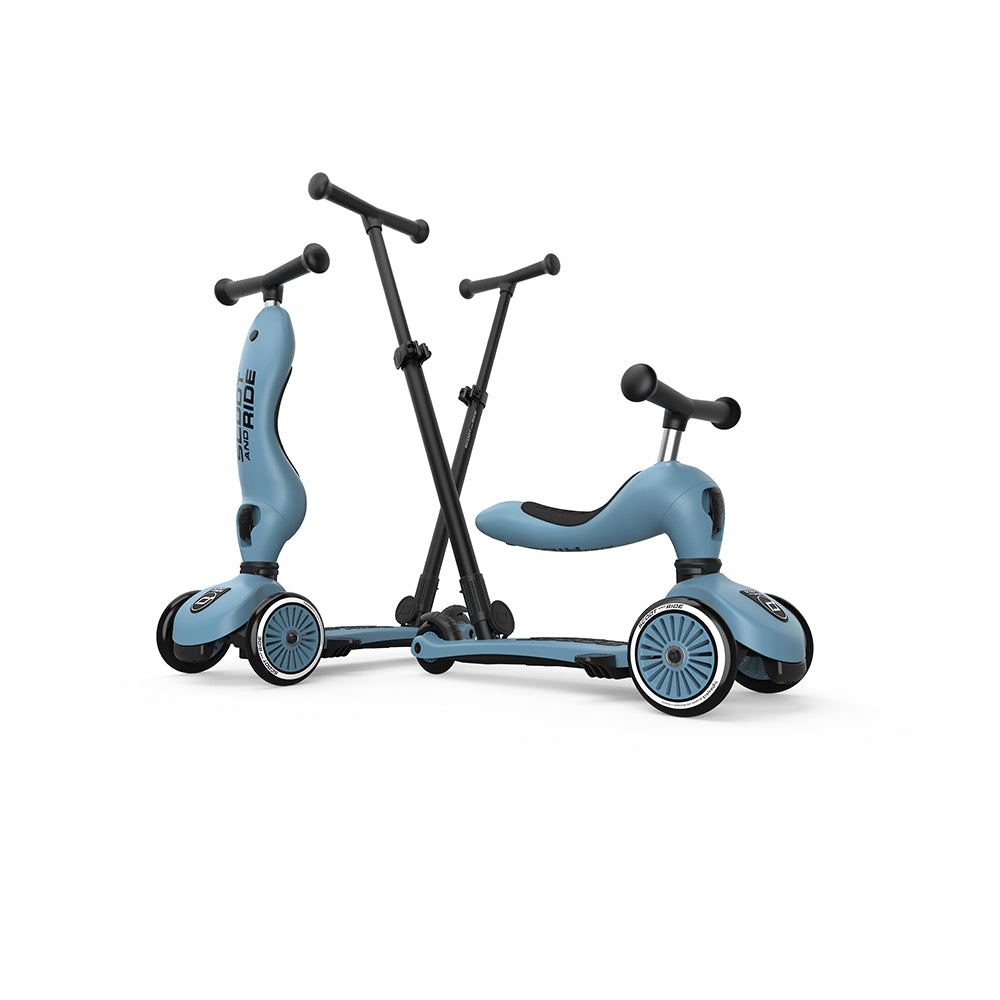 Highwaykick 1 Push &amp; Go en acier | Trottinette et balade