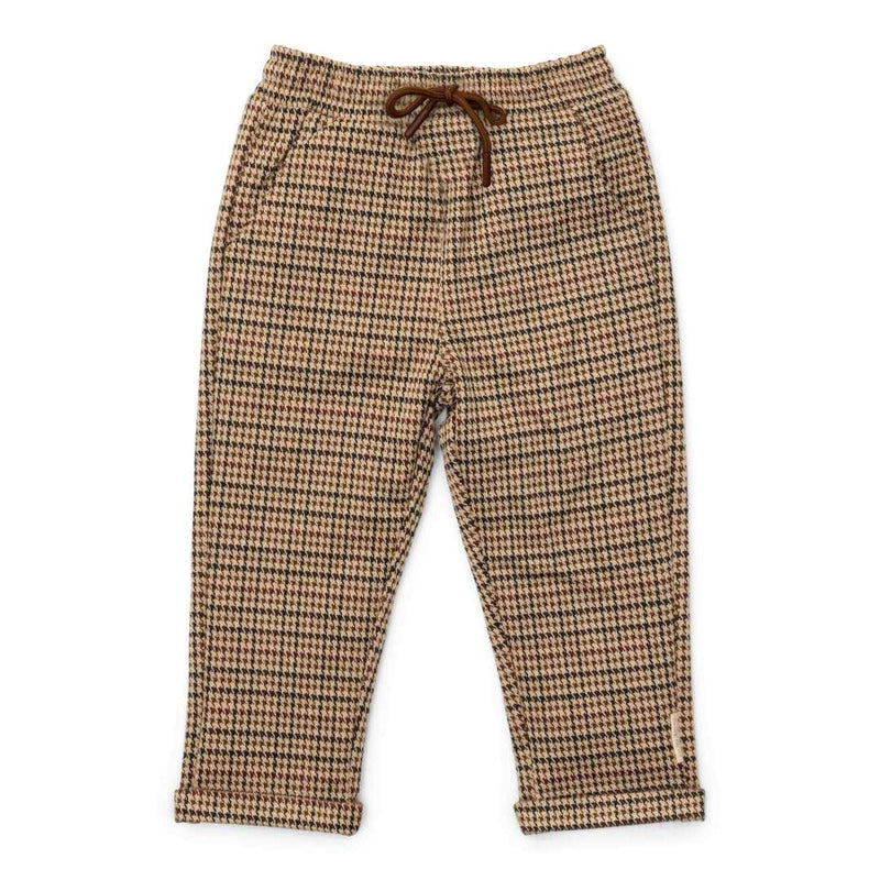 Karierte Kinderhose Green Check von Little Dutch in Braun und Grün