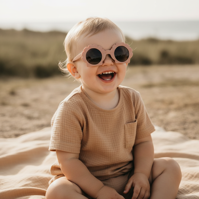 Kindersonnenbrille Muschel Old Pink mit UV400-Schutz für Kinder ab 2 Jahren