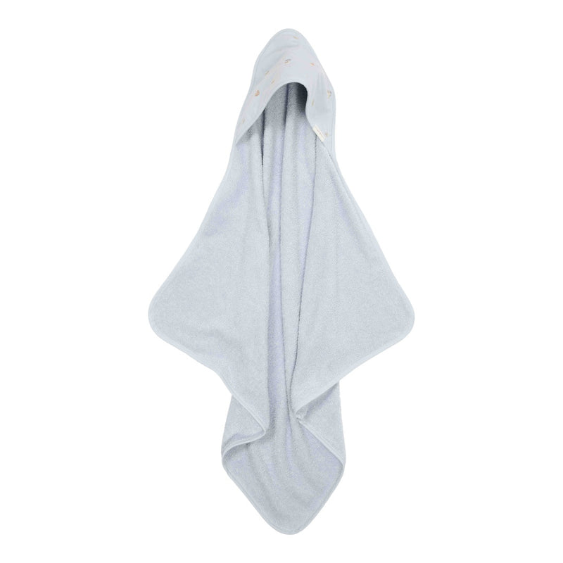 Besticktes Kapuzenhandtuch Blau 100 x 100 cm von Little Dutch