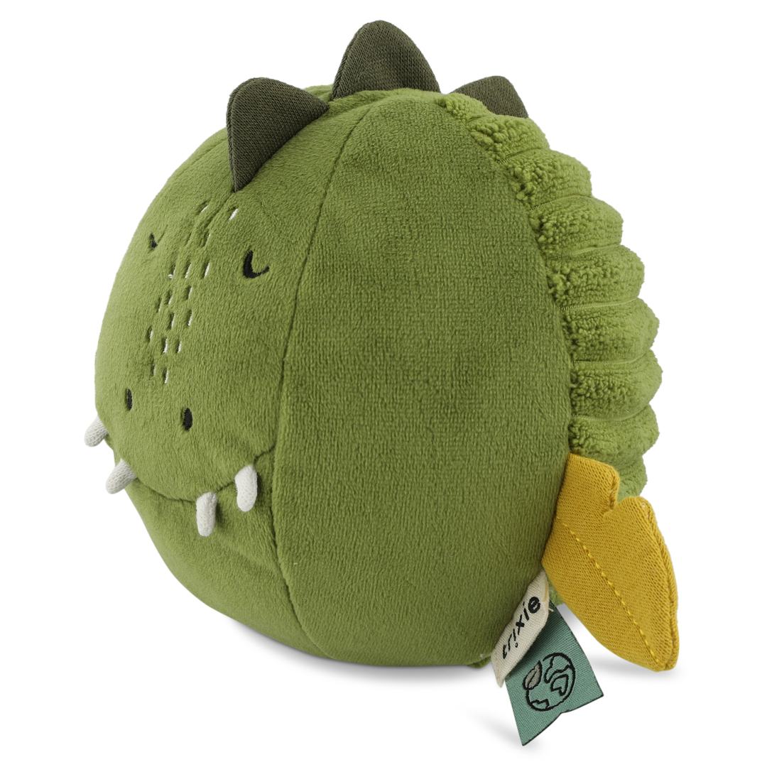 Trixie Klangball Herr Dino 12 cm – Frontansicht mit Dinomotiv