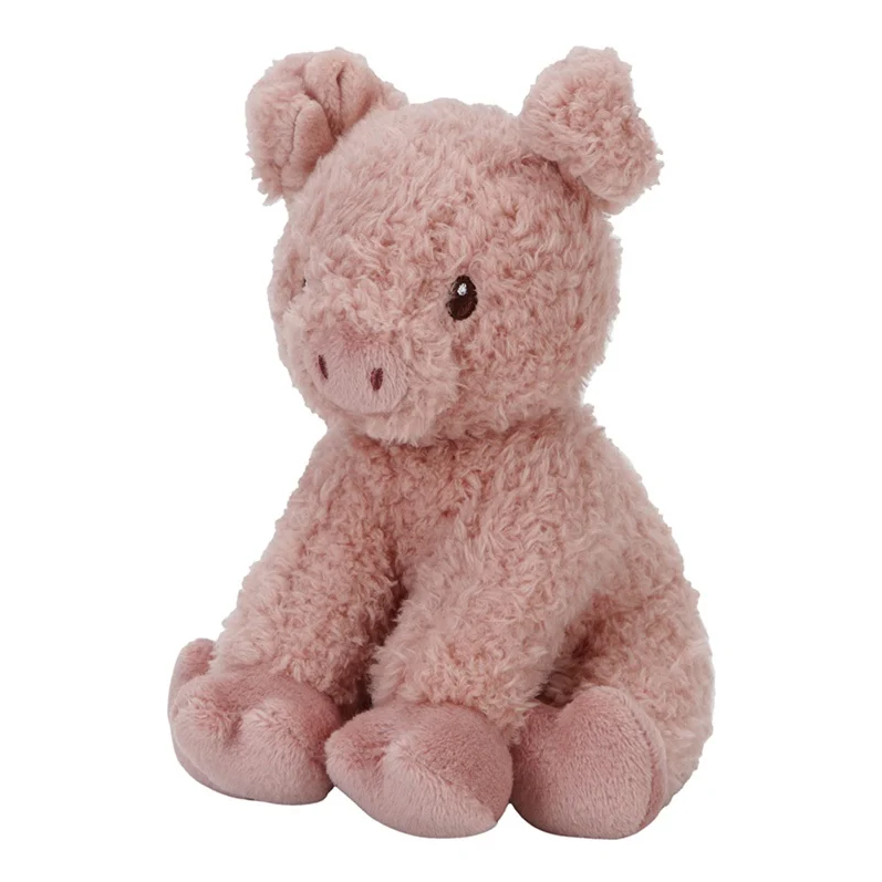 Little Dutch Kuscheltier Schwein Little Farm 17 cm – weicher rosa Bauernhof-Kuschelfreund aus Polyester für Babys ab Geburt