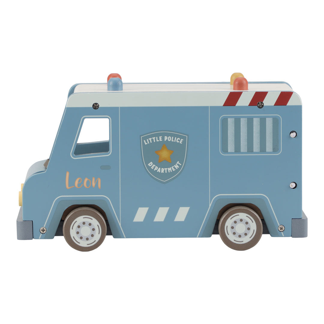 Holz-Polizeibus von Little Dutch – Produktansicht